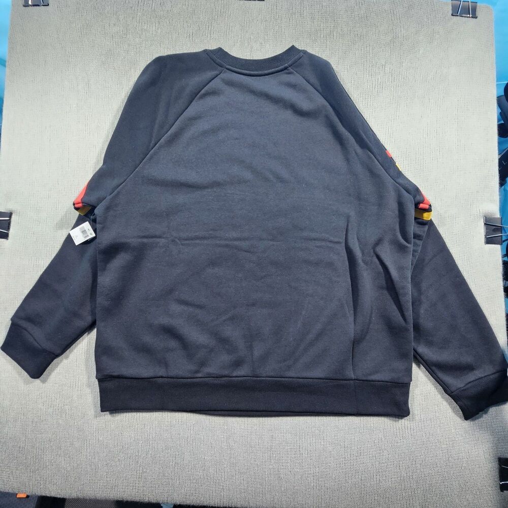 Disney Men's Mickey Mouse Black Pullover Sweatshirt Striped Sleeves XL - Picture 14 of 16